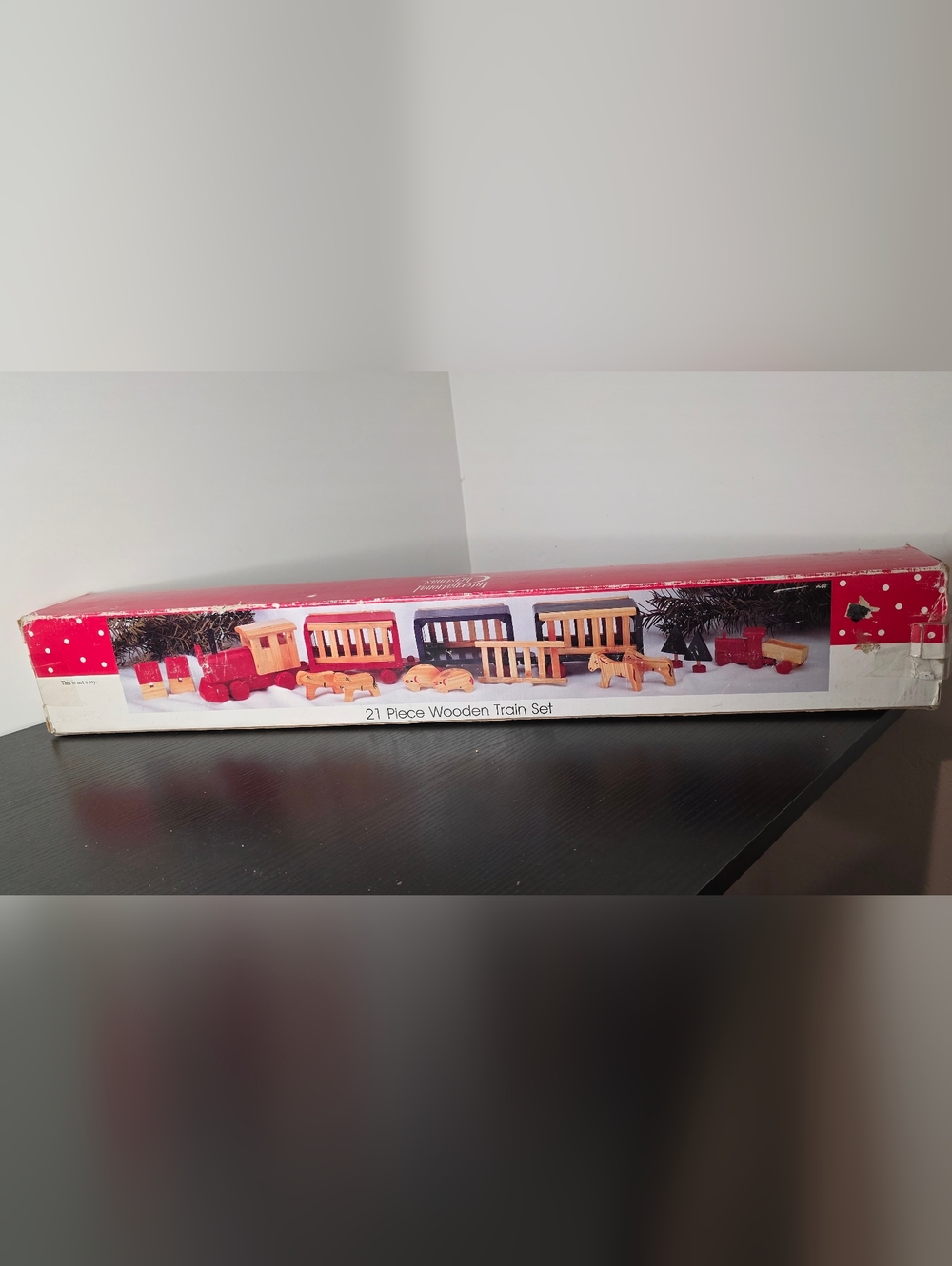 Vintage 21pc Wooden Holiday Train Set - Decorative
